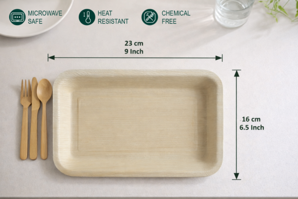 9″ × 6″ Deep Rectangular Tray (1 Carton / 200 Trays)